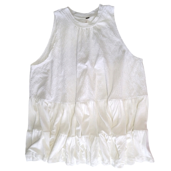 Free People Ivory Tie Back Tunic Top - Picture 4 of 7